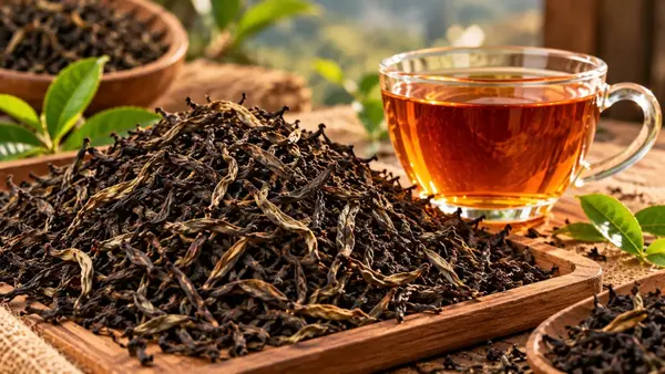 Authentic Darjeeling high-grown single origin tea leaves