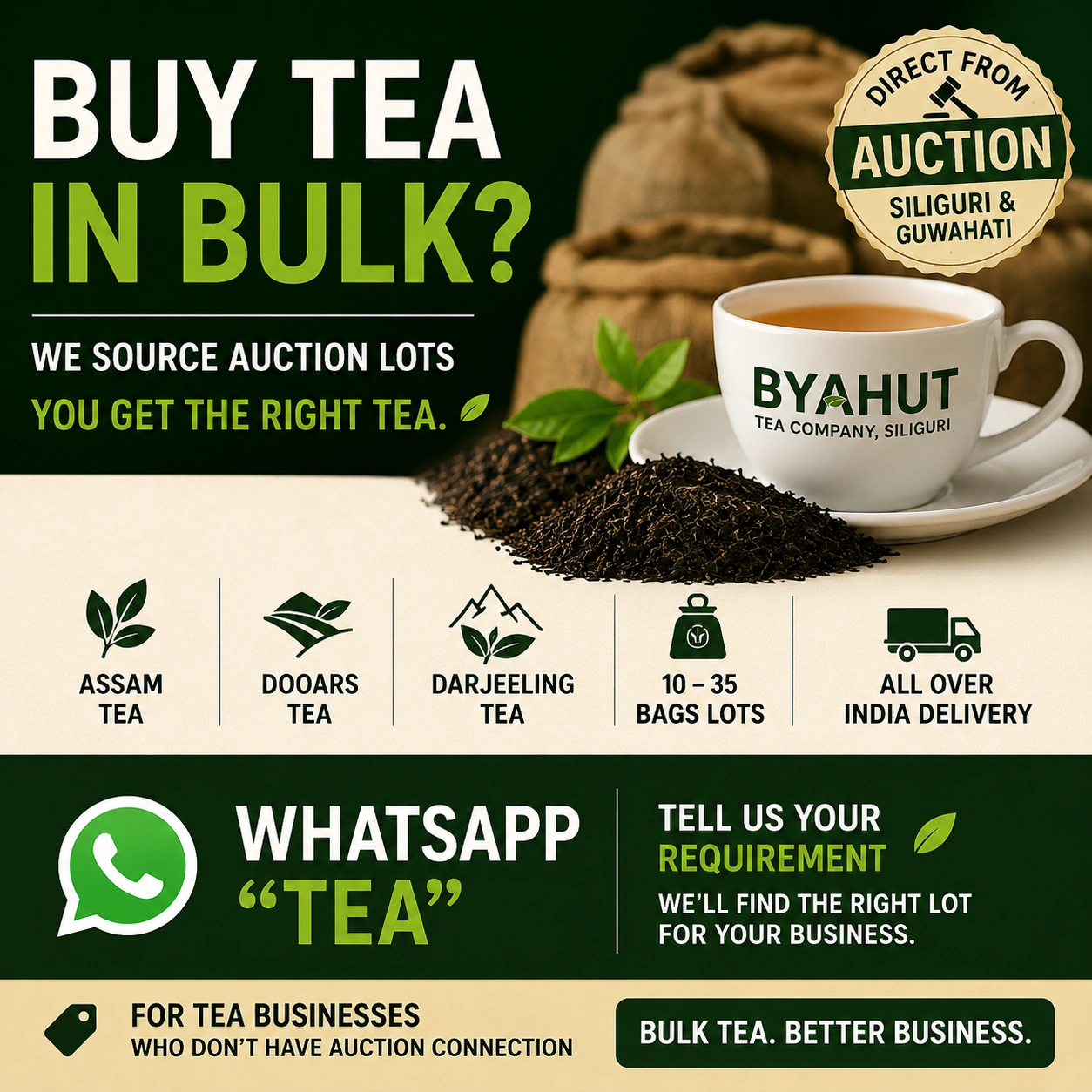 Siliguri & Guwahati Auction Tea Sourcing